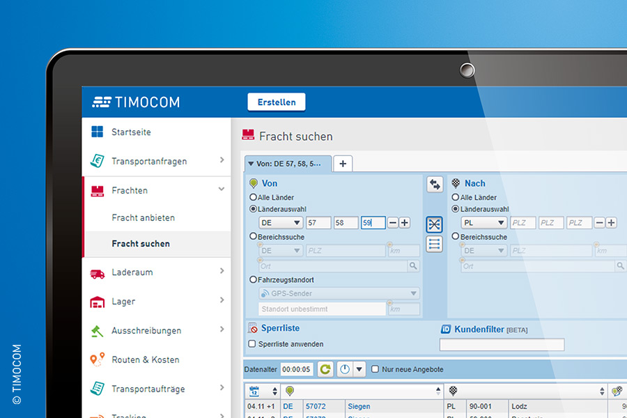 Il software di Borsa carichi TIMOCOM