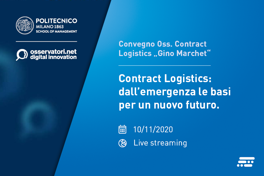 Il convegno dell'Osservatorio Contract Logistics si terrà il 11.10.2020